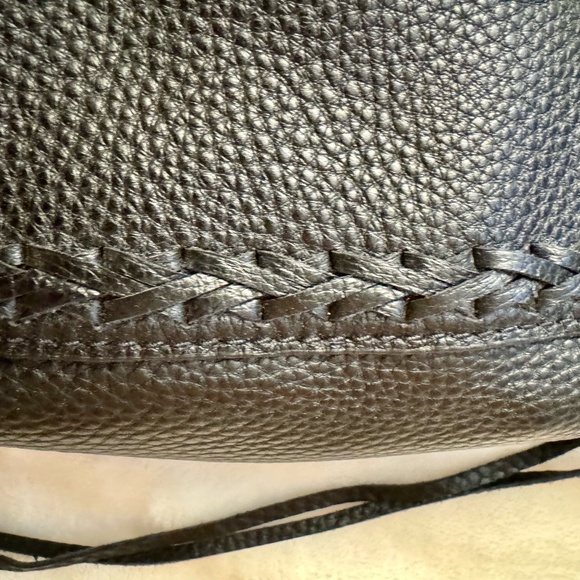 NEW Rebecca Minkoff Black Leather Convertible Hobo with Whipstitch - NWT - Picture 7 of 12